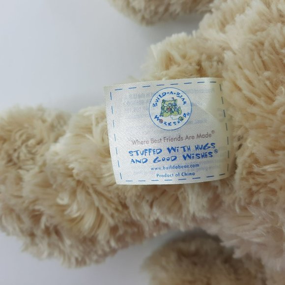 Build a Bear Champ Bear Plush Patches Corduroy Tan 16" Voice Message BABW - Picture 8 of 9